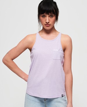 Superdry Orange Label Essential Tank Női Mellény Lila | ZXFPV0967